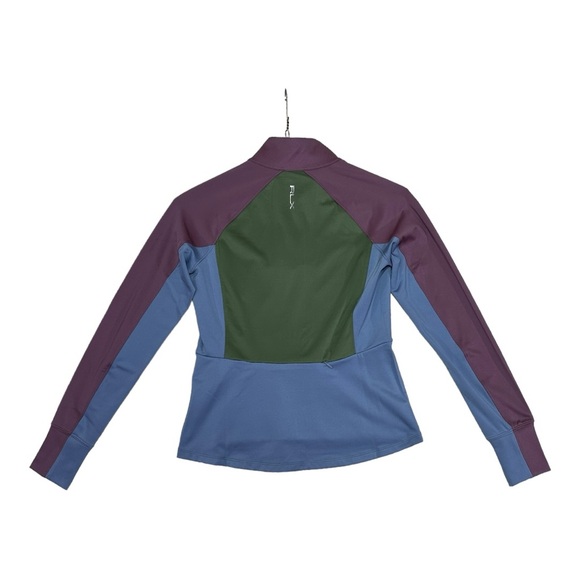 RLX Ralph Lauren - Color-Blocked Jersey Full-Zip Jacket - Green / Blue / Mauve - Picture 3 of 13
